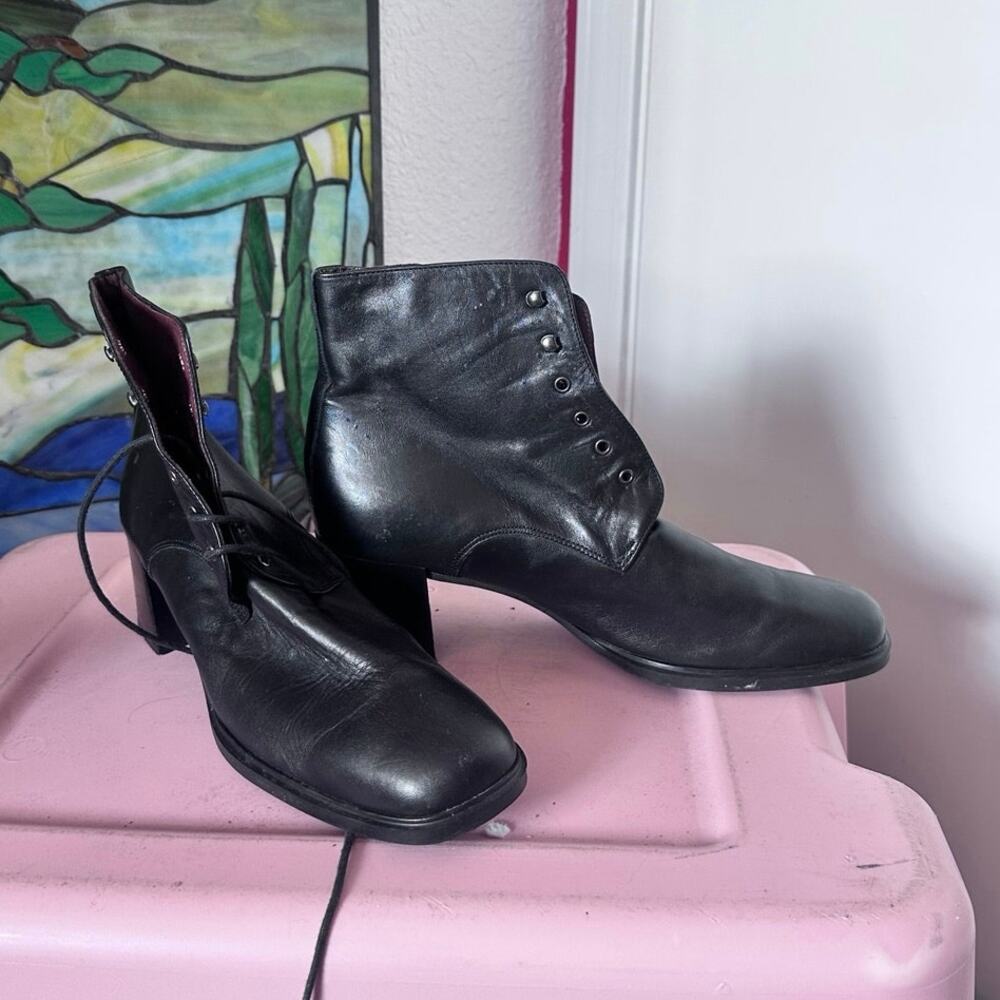 droell black boots heels shoes size 40